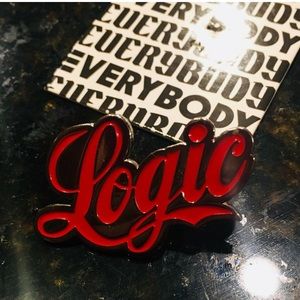 Logic enamel pin